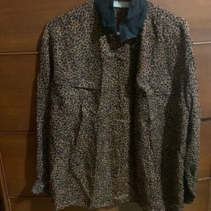 Cheetah print blouse